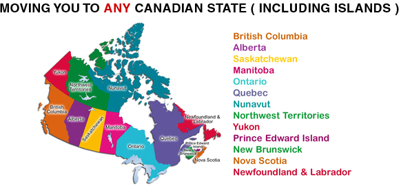 Moving to Canada Map